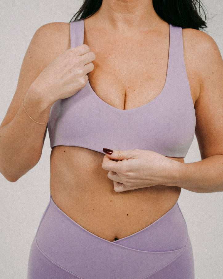 Lilac Open Back Bra