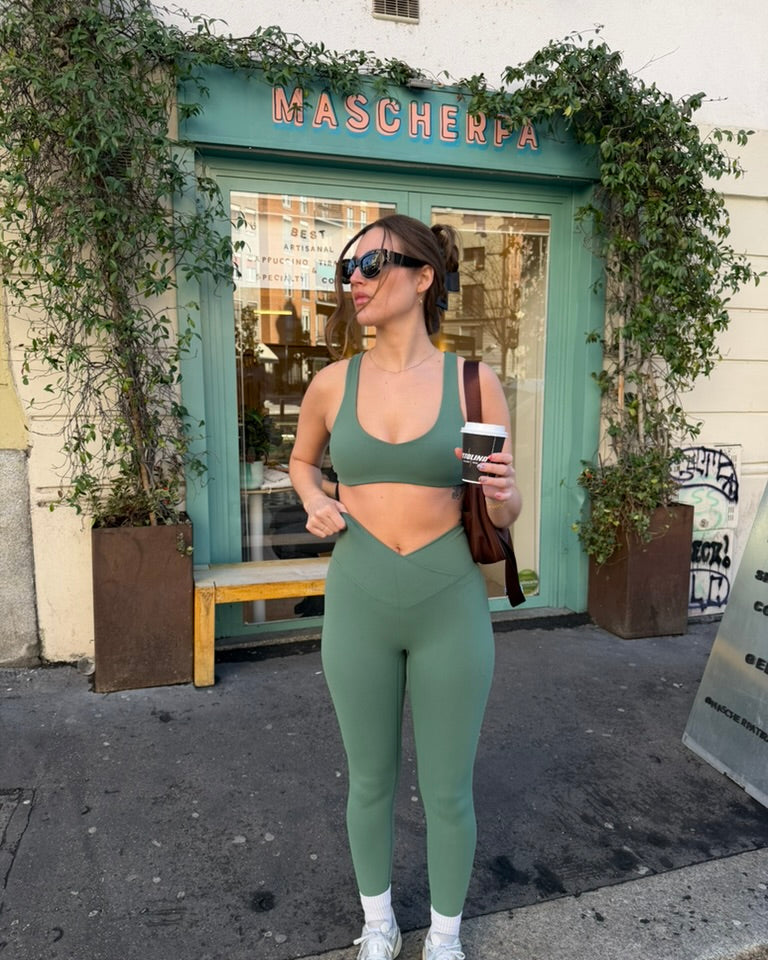 Sage Crossover Leggings