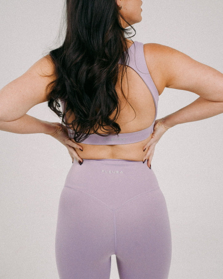 Lilac Open Back Bra