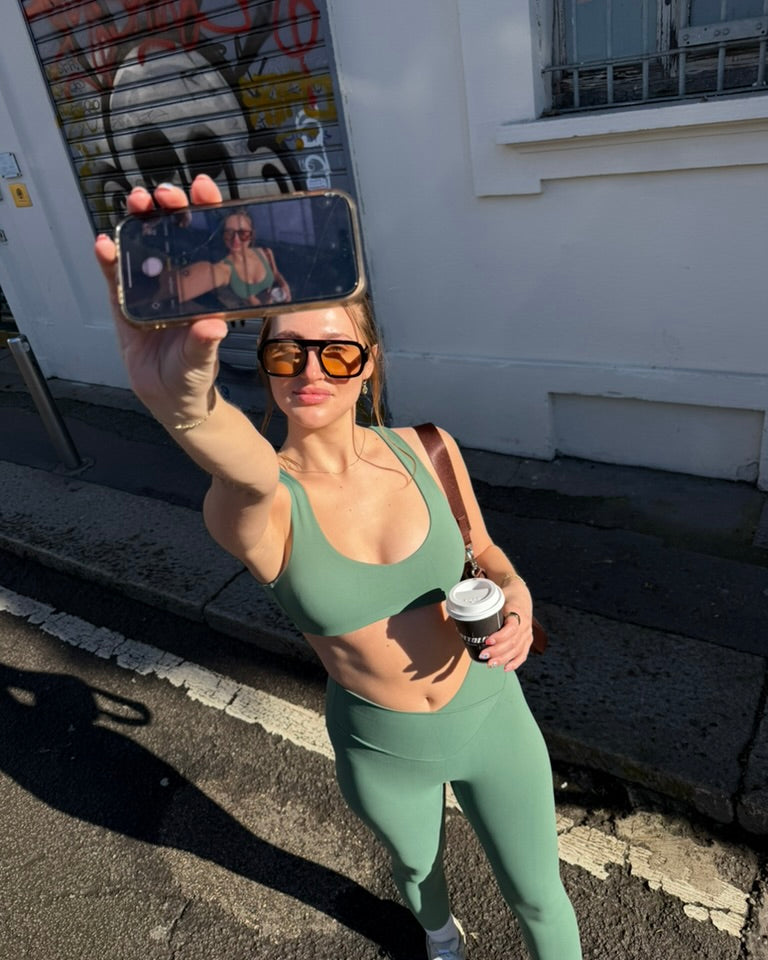 Sage Crossover Leggings