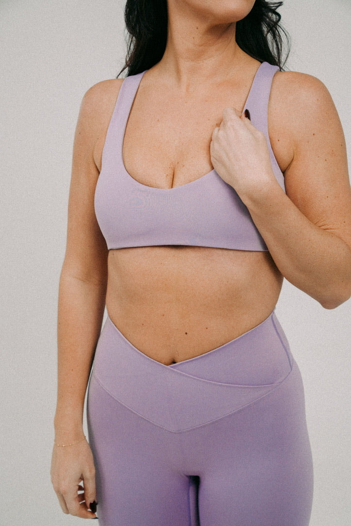 Lilac Open Back Bra